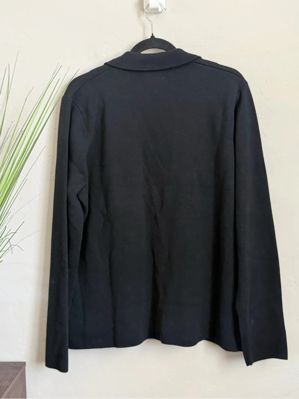 J.Crew Factory Schoolboy Sweater Blazer Black 100% Cotton NWT XL